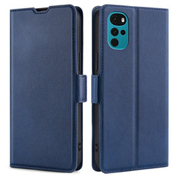 Etui z klapką do Motorola Moto G22, Magnetic Clasp, granatowe