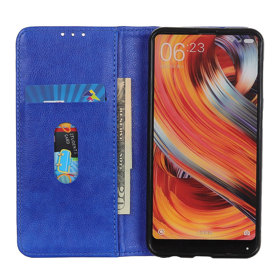 Etui z klapką do Xiaomi Redmi Note 15 Pro Plus 5G, Split Leather, niebieskie