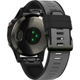 Pasek Silikonowy Quickfit 26mm do Garmin, Szary / Czarny