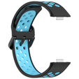 Pasek Silikonowy do Huawei Watch Fit 4 / 4 Pro / 3, Czarny / Niebieski