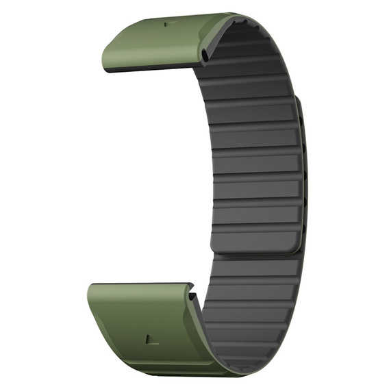 Pasek Silikonowy QuickFit do Garmin Fenix 26mm, Zielony / Czarny