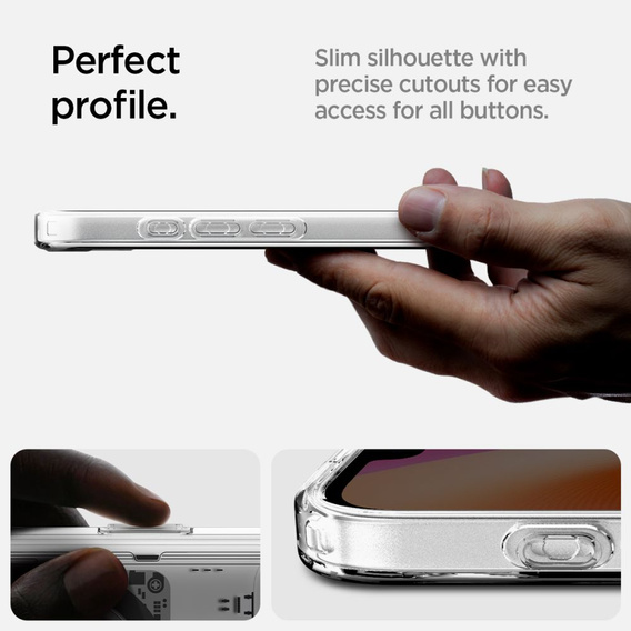 Etui z MagSafe Spigen do iPhone 16E, Ultra Hybrid, Neo One, Szare