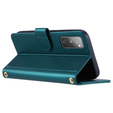 Etui z klapką do Samsung Galaxy S20 FE, Rhombus Crossbody Leather, ciemnozielone