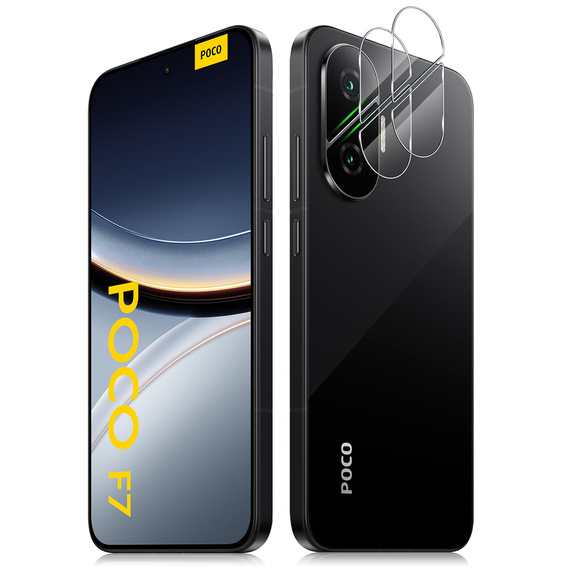 2x Szkło hartowane na aparat ERBORD do Xiaomi Poco F7, Przezroczyste