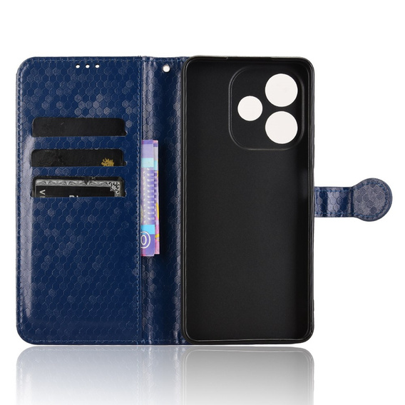 Etui z klapką do Oppo A5 Pro 5G, Wallet Rhombus, niebieskie