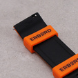 3x Pasek Silikonowy ERBORD Uniwersalny 22mm, Dual Color, pomarańczowy/bordowy/biały