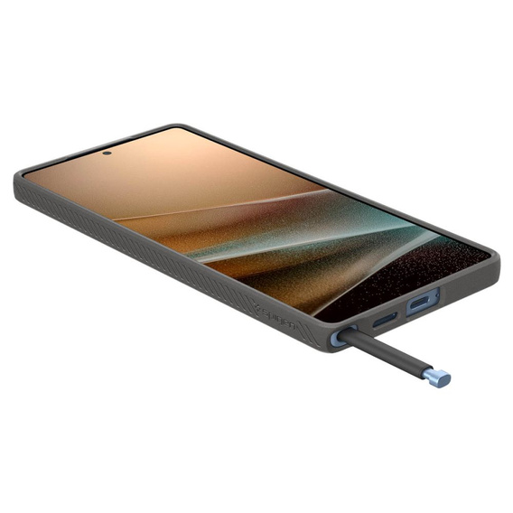 Etui Spigen do Samsung Galaxy S25 Ultra, Liquid Air, szare + Szkło Hartowane 9H