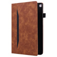 Etui do Samsung Galaxy Tab A8 10.5 SM-X200 SM-X205, Classic, z miejscem na rysik, brązowe