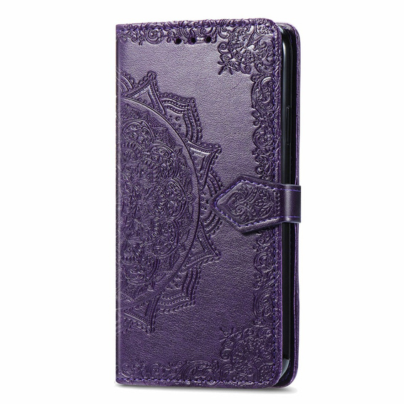 Etui z klapką do Infinix Hot 40i, Mandala, fioletowe