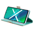 Etui z klapką do Samsung Galaxy A53 5G, Wallet Pocket Zipper Lace, zielone