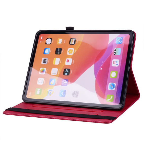 Etui z klapką do Lenovo Tab M11, flower, czerwone