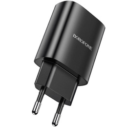 Borofone BN1 Innovative – ładowarka sieciowa USB-A 2,1 A - czarna