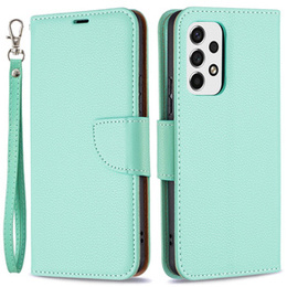 Etui Litchi Wallet with Strap do Samsung Galaxy A53 5G, Green