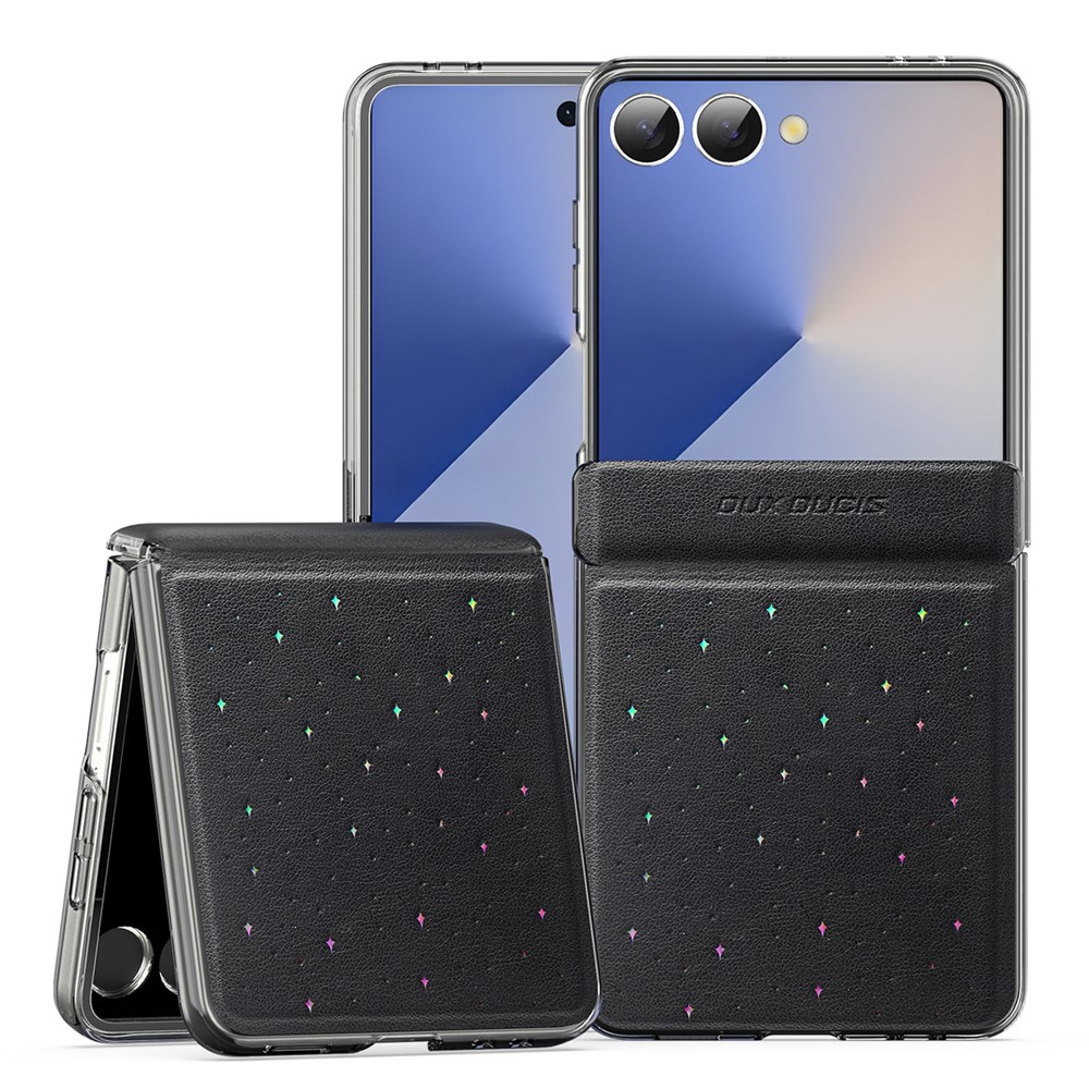 Etui Dux Ducis Stex Series do Samsung Galaxy Z Flip7 5G – czarne, skórzane