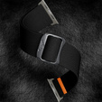 Pasek Nylonowy do Apple Watch 1/2/3/4/5/6/7/8/9/10/11/SE Ultra 1/2/3 42/44/45/46/49mm, elastyczny, Czarny