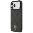 Etui GUESS do iPhone 17 Pro Max, 4G Triangle Logo MagSafe, czarne