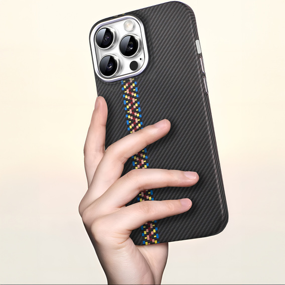 Etui do iPhone 14 Pro, Carbon Fiber MagSafe, czarne