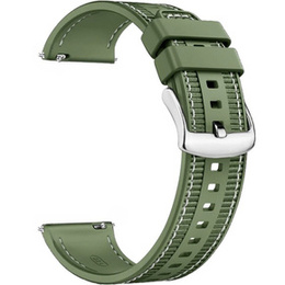 Pasek silikonowo nylonowy Uniwersalny 22mm, Zielony