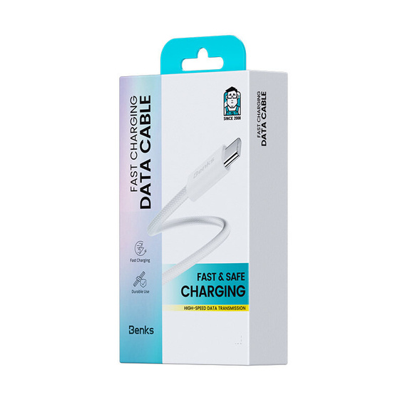 BENKS Kabel Type-C do Type-C 60W / 3A 100cm, czarny