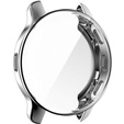 2w1 Etui z Osłoną Silikonową na ekran do Garmin Venu 2 Plus, Srebrne