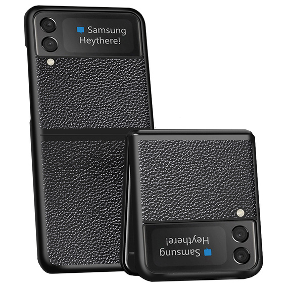Etui Litchi Leather do Samsung Galaxy Z Flip 4, Black