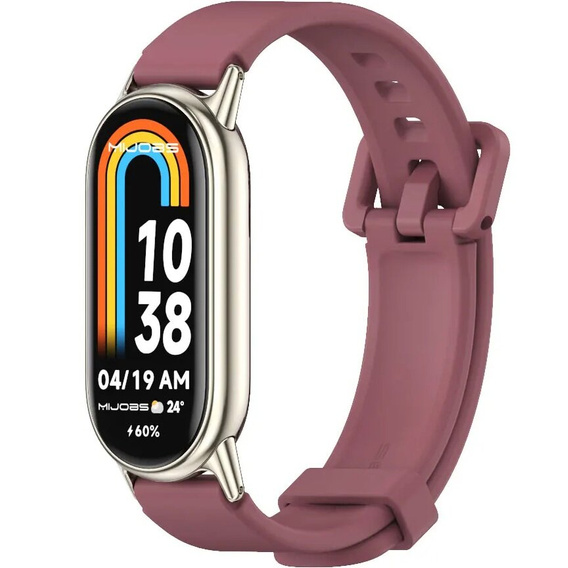Pasek Silikonowy do Xiaomi Smart Band 10 / 9 / 8, Fioletowy