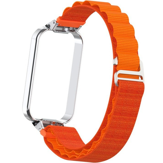 Pasek Nylonowy do Xiaomi Redmi Smart Band 2 / Xiaomi Smart Mi Band 8 Active, Pomarańczowy