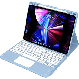 Etui z klawiaturą do iPad Air 10.9" 2022/2020 (5/4 gen.), Touchpad, niebieskie