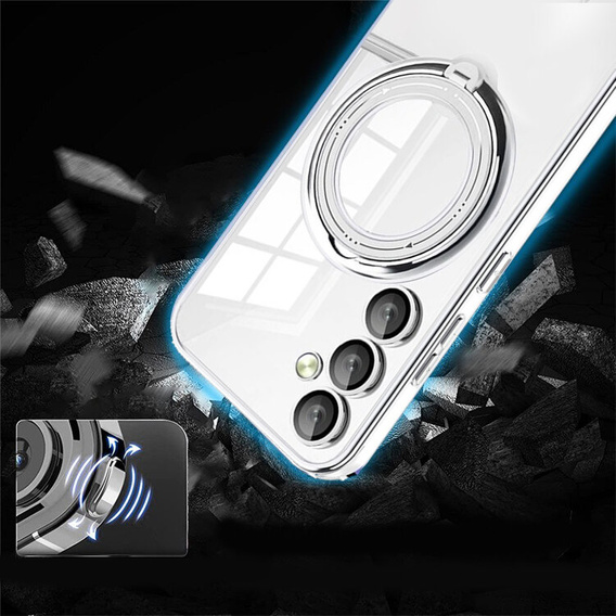 Etui Magnetyczne do Samsung Galaxy A54 5G, do MagSafe, srebrne