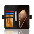 Etui z klapką do Xiaomi 15T Pro, Card Slot, czarne