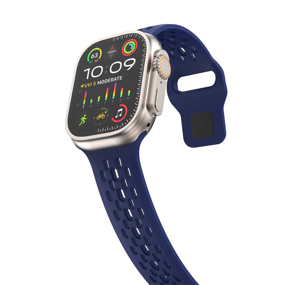 Pasek Silikonowy do Apple Watch 1/2/3/4/5/6/7/8/9/10/11/SE Ultra 1/2/3 42/44/45/46/49mm, Granatowy