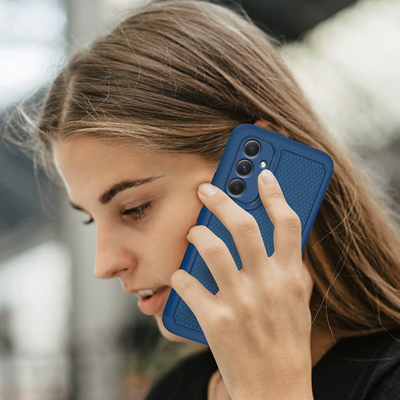 Etui do Samsung Galaxy A54 5G, Twill Dots, z ochroną aparatu, Niebieskie
