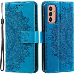 Etui z klapką do Samsung Galaxy A14 4G/5G, Mandala, niebieskie