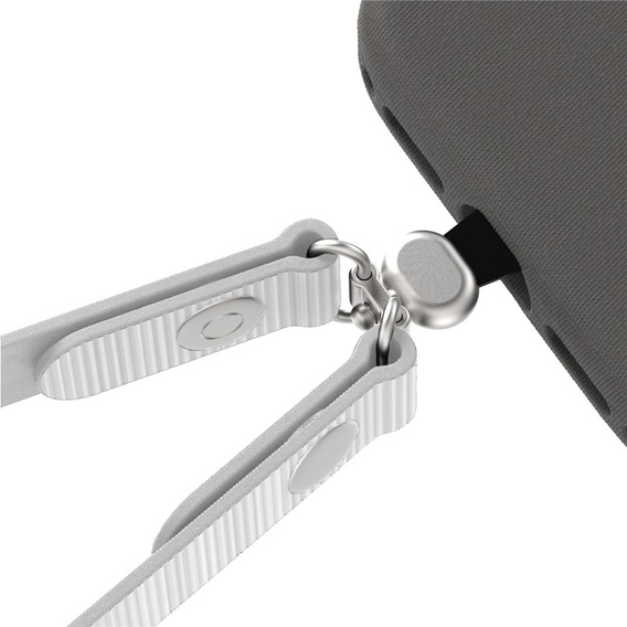 Smycz na telefon kompatybilna z etui do iPhone 17, odpinana magnetyczna klamra, pasek na szyję – szara