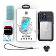 Etui Wodoodporne IP68 do iPhone 16 Pro Max, SHELLBOX MagSafe, czarne