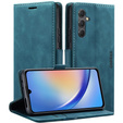 Etui do Samsung Galaxy A34 5G, ERBORD Vintage portfel z klapką, niebieskie