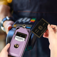Etui do Samsung Galaxy A25 5G, Card Holder, z paskiem na ramię, fioletowe