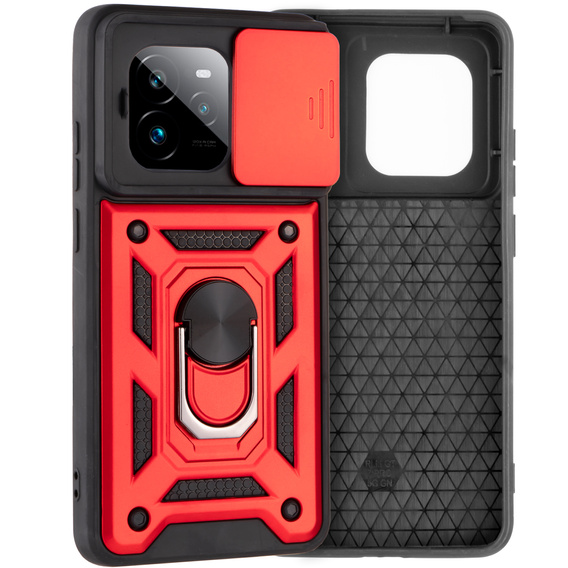 Etui pancerne do Realme GT 7 Pro, CamShield Slide, czerwone