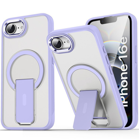 Etui do Iphone 16E, Kickstand Matt Case, do MagSafe, fioletowe