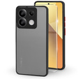 Etui silikonowe do Xiaomi Redmi Note 13 5G, z ochroną aparatu, przezroczyste / czarne + Szkło hartowane 9H