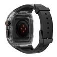 Pasek Silikonowy z Etui do Apple Watch 4/5/6/7/8/9/SE 44/45MM, Czarny