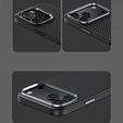 Etui BENKS Kevlar Armor PRO do iPhone 17 Pro, Carbon Fiber 600D A069, do MagSafe, aktywny przycisk – czarne