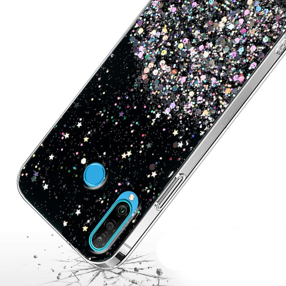 Etui do Huawei P30 Lite, Glittery, czarne