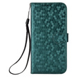 Etui z klapką do Oppo Reno 14 F / 14 FS, Wallet Rhombus, zielone