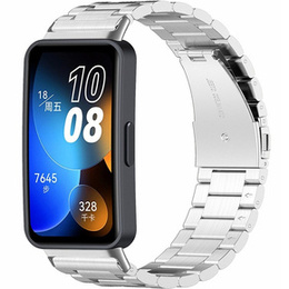 Bransoleta Stalowa do Huawei Band 8 / Huawei Band 9 / Huawei Band 10, Srebrna