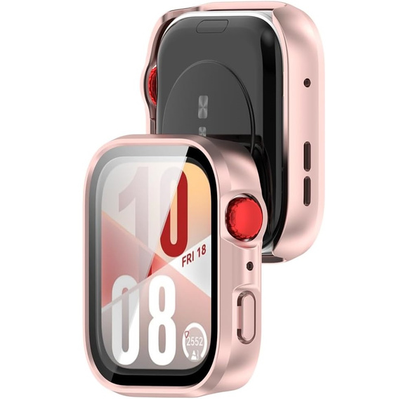 2w1 Etui + Szkło Hartowane do Huawei Watch Fit 4, Różowe