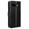 Etui z klapką do Google Pixel 9A, Crazy Horse Wallet, czarne