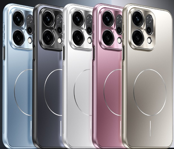 Etui ochronne do Oppo Find X9 Pro, do MagSafe, tytanowe