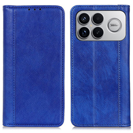 Etui z klapką do Xiaomi Poco F8 Ultra, Split Leather, niebieskie