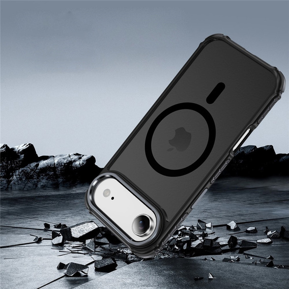Etui pancerne do iPhone Air, Matt Case, do MagSafe, matowe z czarną ramką